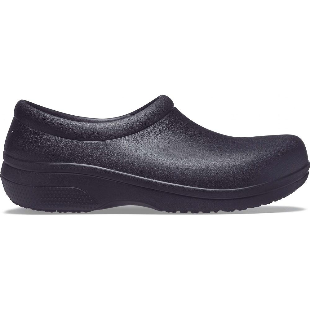 Black Women's Crocs On-The-Clock LiteRide™ Slip-On Clogs | NZ 0122KORI